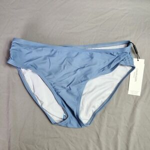 Calvin‎ Klein Swimsuit Bottoms Light Blue Shirred Side Ruched Bikini Blue Size M